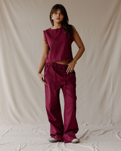 The Island Linen Set Burgundy - PALMA
