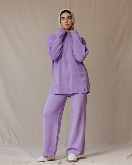 Braided Knit Set Purple - PALMA