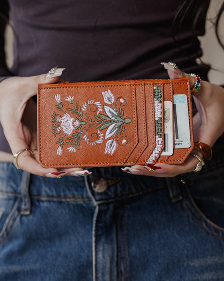 Havane Flowered Card Holder - PALMA
