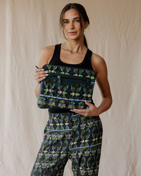 Indian Vibes In Greens Quilted Sleeve - PALMA