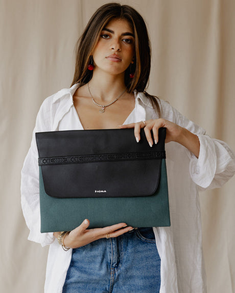 Aztec Laptop Sleeve In Teal - PALMA