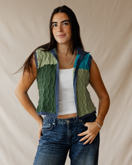 Lyra Navy Knit Vest - PALMA