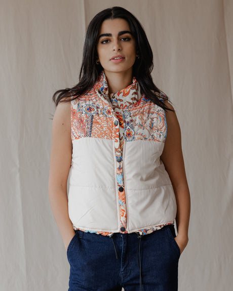 Boteh Waterproof Vest Beige - PALMA
