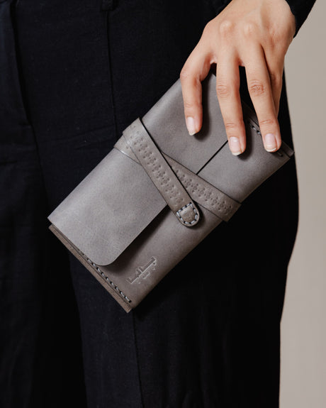 Mahalla Genuine Purse Grey - PALMA