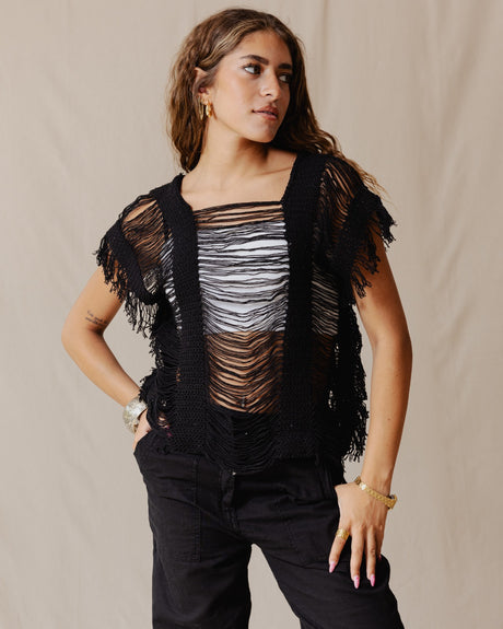 Cutout Trico Top Black - PALMA
