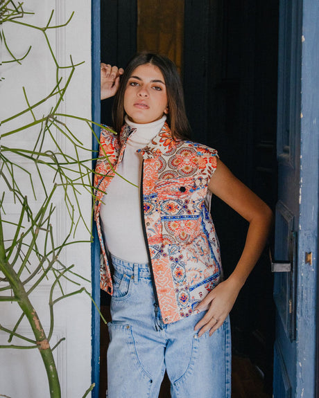 Petal Patched Quilted Vest - PALMA