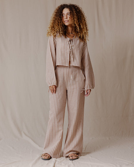 Brown Linea Linen Set - PALMA