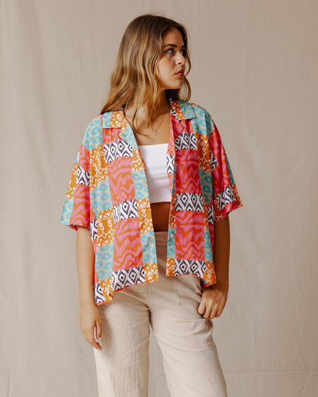 Summer Patchwork Shirt Pink - PALMA