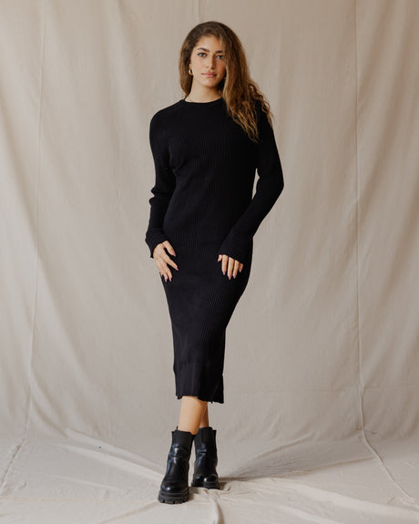 Daring Knitted Dress Black - PALMA