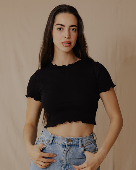 Everyday Crop Top Black - PALMA