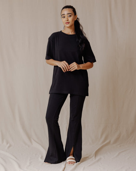 Mila Ribbed Set Black - PALMA