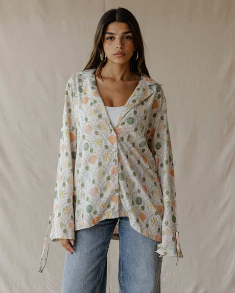 Seaside Garden Shirt Beige - PALMA