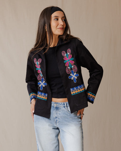 Suzani Jacket In Black - PALMA