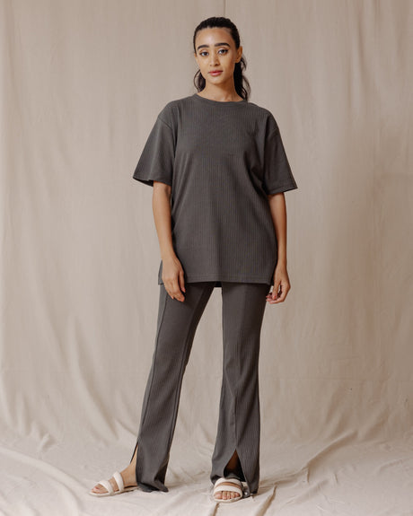 Mila Ribbed Set Olive - PALMA