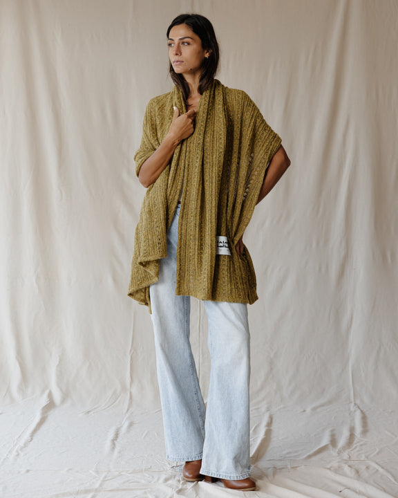 The Textured Mustard Scarf