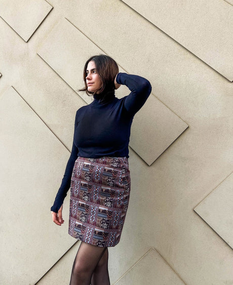 The Tribal Skirt In Burgundy - PALMA