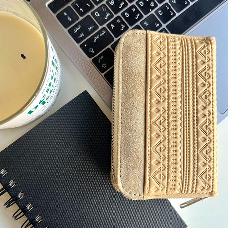 Engraved Boho Wallet Off-White - PALMA
