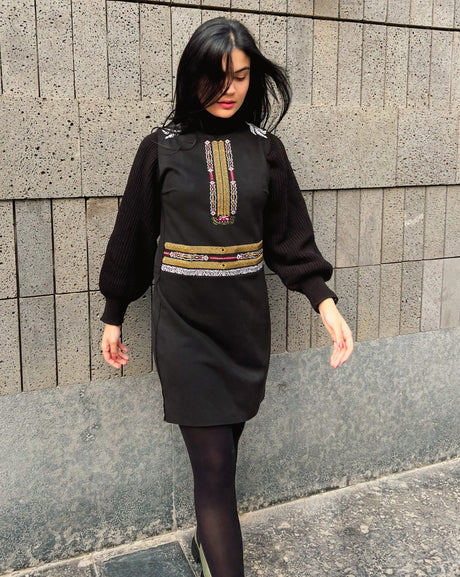 The Tribal Dress Black - PALMA